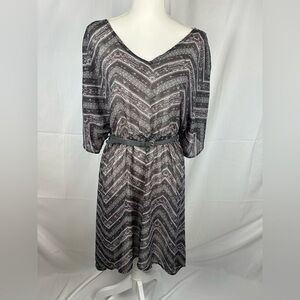 Maurices Sheer Belted Midi Dress Size Large